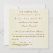 Romantische Rose mit Weißcreme Hochzeit Einladung (Rückseite)