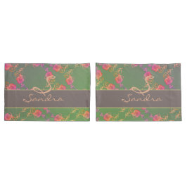 Romantische Rose Monogram Kissenbezug