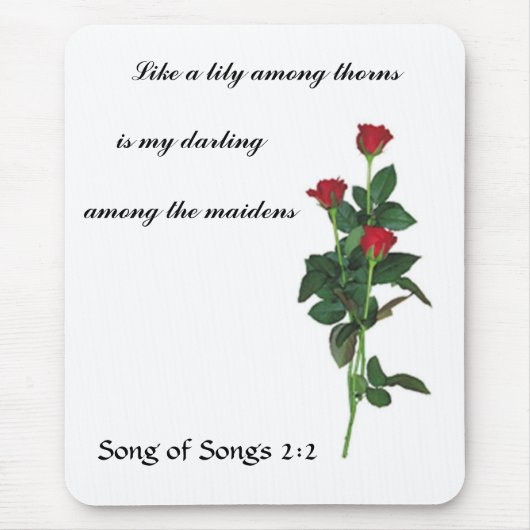 Romantische Rose Mousepad (Vorne)