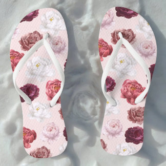 Romantische Rose - Paar Flip Flops Badesandalen