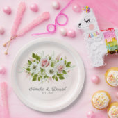 Romantische Rose Pappteller (Party)