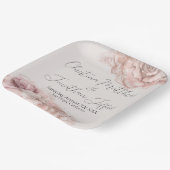 Romantische Rose Pappteller (Gewinkelt)