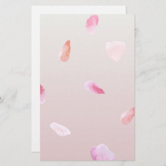 Romantische Rose Petals Briefpapier (Vorne/Hinten)
