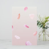 Romantische Rose Petals Briefpapier (Stehend Vorderseite)