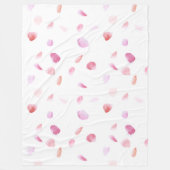 Romantische Rose Petals Fleecedecke (Vorderseite)