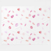 Romantische Rose Petals Fleecedecke (Vorderseite (Horizontal))