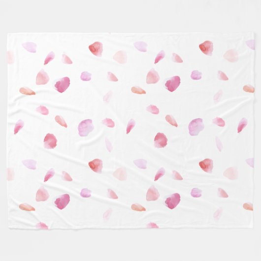 Romantische Rose Petals Fleecedecke (Vorderseite (Horizontal))
