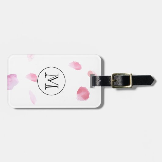 Romantische Rose Petals Gepäckanhänger (Vorderseite horizontal)