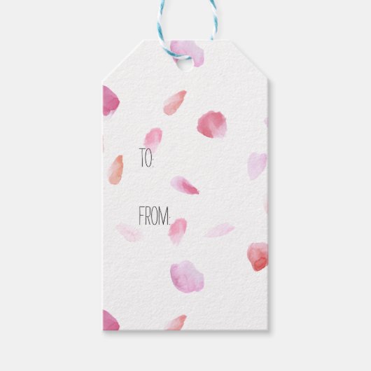 Romantische Rose Petals Geschenkanhänger (Vorderseite)