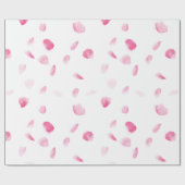 Romantische Rose Petals Geschenkpapier (Flach)