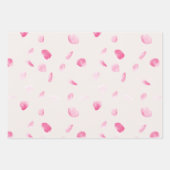Romantische Rose Petals Geschenkpapier Set (Vorderseite 3)