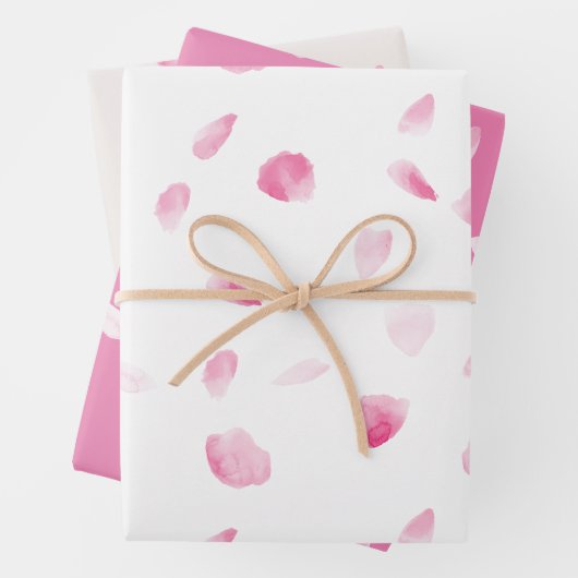 Romantische Rose Petals Geschenkpapier Set (Beispiel)