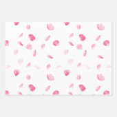 Romantische Rose Petals Geschenkpapier Set (Vorderseite)
