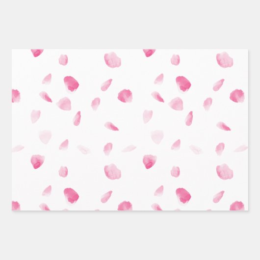 Romantische Rose Petals Geschenkpapier Set (Vorderseite)