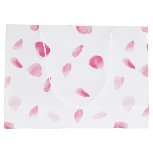 Romantische Rose Petals Große Geschenktüte (Rückseite)