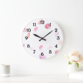 Romantische Rose Petals Große Wanduhr (Zuhause)