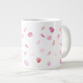 Romantische Rose Petals Jumbo-Tasse (Vorderseite Rechts)