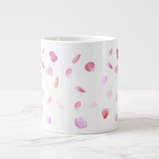Romantische Rose Petals Jumbo-Tasse (Vorderseite)