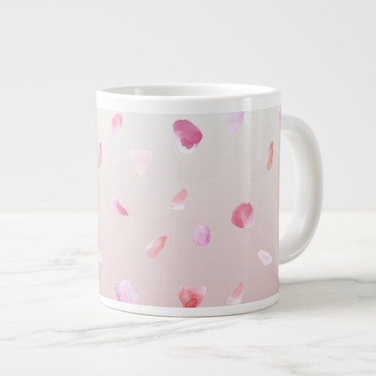 Romantische Rose Petals Jumbo-Tasse (Vorderseite Rechts)