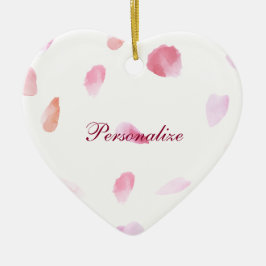 Romantische Rose Petals Keramik Ornament