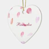 Romantische Rose Petals Keramik Ornament (Links)
