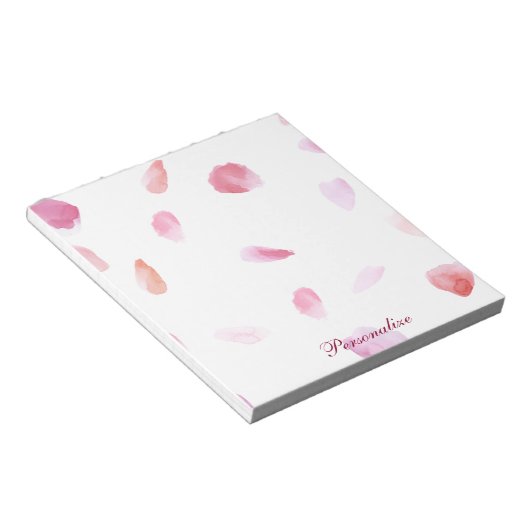 Romantische Rose Petals Notizblock (angewinkelt)