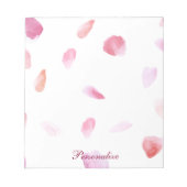 Romantische Rose Petals Notizblock (Vorderseite)