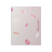 Romantische Rose Petals Notizblock (Rotiert)