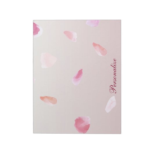 Romantische Rose Petals Notizblock (Rotiert)