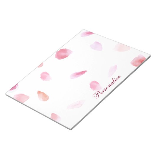 Romantische Rose Petals Notizblock (angewinkelt)