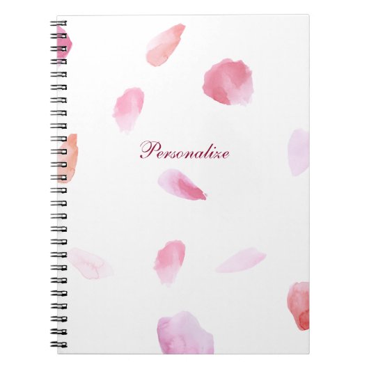 Romantische Rose Petals Notizblock (Vorderseite)