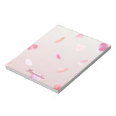 Romantische Rose Petals Notizblock (Rotiert)