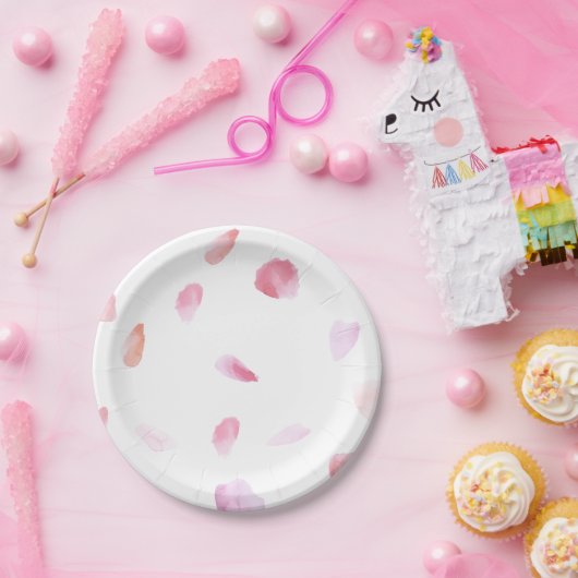 Romantische Rose Petals Pappteller (Party)