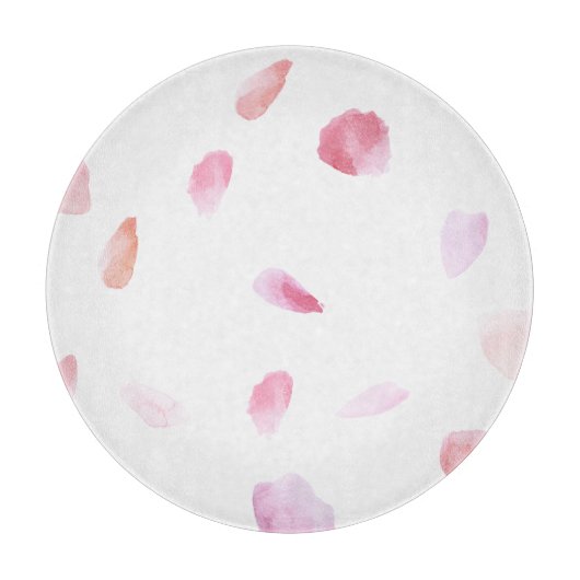 Romantische Rose Petals Schneidebrett (Vorderseite)