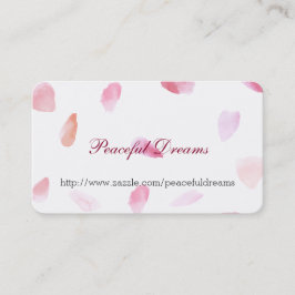 Romantische Rose Petals Visitenkarte