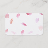 Romantische Rose Petals Visitenkarte (Rückseite)