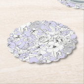 Romantische Rose Pfieber-Eukalyptuslinie zeichnend Untersetzer (angewinkelt)