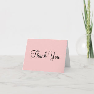 Romantische Rose Pink Blaue Hochzeit Dankeskarte