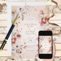 Romantische Rose Pink Gold Floral Wedding