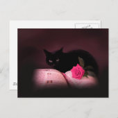 Romantische Rose Postkarte (Vorne/Hinten)