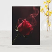 Romantische Rose Rauch Effekt Karte (Gelbe Blume)