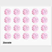 Romantische Rose Reben Danke Stickers (Blatt)