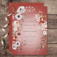 Romantische Rose Red Floral Bridal Brunch