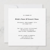 Romantische Rose Rehearsl Abendessen Einladung (Rückseite)