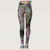 Romantische Rose Rosa Blume Leggings (Vorderseite)