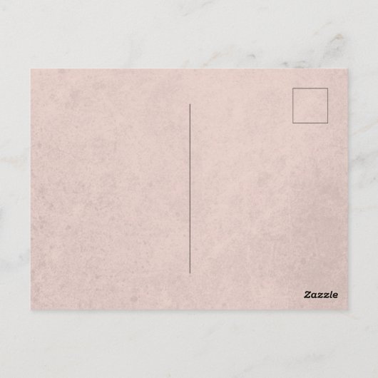 Romantische Rose Rosa Blumendusche Einladung Postkarte (Rückseite)