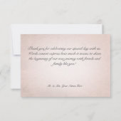 Romantische Rose Rosa Blumenzwiese Dankeschön Kart Dankeskarte (Rückseite)