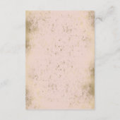 Romantische Rose Rosa Gold Blumendetails Begleitkarte (Rückseite)