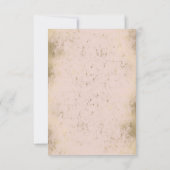 Romantische Rose Rosa Goldene, florale Save the Da Date (Rückseite)