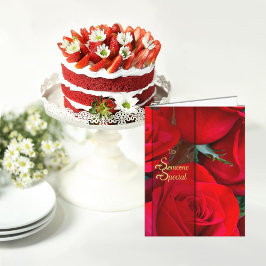 Romantische Rose Rose Card Dankeskarte